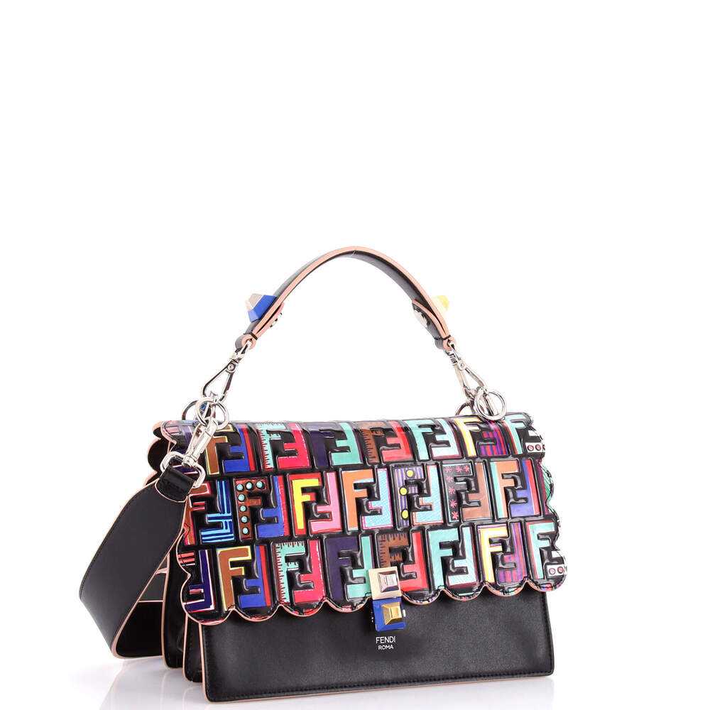 Fendi Kan I Bag Zucca Embossed Patent #262156F14B - Picture 2 of 8